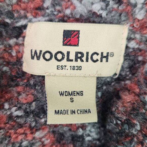 Woolrich Button-Front Cardigan Sweater Rust and Gray Wool Cardigan Size Small - Picture 7 of 9